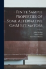 Image for Finite Sample Properties of Some Alternative GMM Estimators