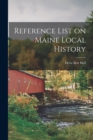 Image for Reference List on Maine Local History