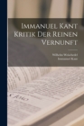 Image for Immanuel Kant Kritik der reinen Vernunft
