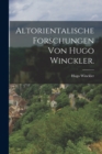 Image for Altorientalische Forschungen von Hugo Winckler.