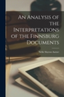 Image for An Analysis of the Interpretations of the Finnsburg Documents