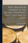 Image for Why I Believe in Poverty as the Richest Experience That Can Come to a Boy