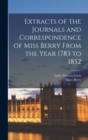 Image for Extracts of the Journals and Correspondence of Miss Berry From the Year 1783 to 1852