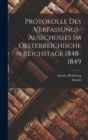 Image for Protokolle Des Verfassungs-Ausschusses Im Oesterreichischen Reichstage 1848-1849