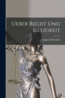 Image for Ueber Recht Und Billigkeit