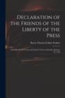 Image for Declaration of the Friends of the Liberty of the Press : Assembled at the Crown and Anchor Tavern, Saturday, January 19, 1793