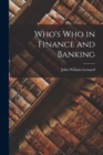 Image for Who&#39;s Who in Finance and Banking