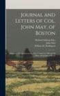 Image for Journal and Letters of Col. John May, of Boston : Relative to two Journeys to the Ohio Country in 1788 and &#39;89; With a Biographical Sketch