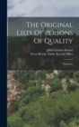 Image for The Original Lists Of Persons Of Quality