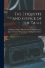 Image for The Etiquette and Service of the Table
