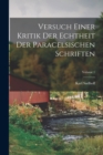 Image for Versuch Einer Kritik Der Echtheit Der Paracelsischen Schriften; Volume 1