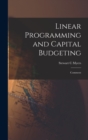 Image for Linear Programming and Capital Budgeting