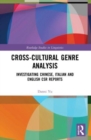 Image for Cross-cultural genre analysis  : investigating Chinese, Italian and English CSR reports