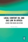 Image for Local content oil and gas law in Africa  : lessons from Nigeria and beyond