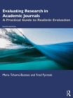 Image for Evaluating Research in Academic Journals