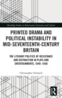 Image for Printed Drama and Political Instability in Mid-Seventeenth-Century Britain
