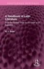 Image for A Handbook of Latin Literature