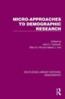 Image for Micro-Approaches to Demographic Research