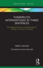 Image for Therapeutic Interventions in Three Sentences
