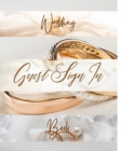 Image for Wedding Guest Sign In Book - Gold Luxury Delicate Jewelry Band Cream Brown White Pearl Abstract Floral Ring Circle Dot