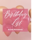Image for Birthday List - Blank Notebook - Write It Down - Pastel Pink Gold Brown White Abstract Design - Celebration, Party, Fun