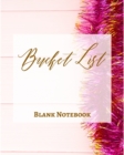 Image for Bucket List - Blank Notebook - Write It Down - Pastel Rose Pink Gold Wood Abstract Design - Shiny Sparkle Luxury Fun
