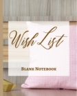Image for Wish List - Blank Notebook - Write It Down - Pastel Rose Gold Pink Wooden Abstract Design - Polka Dot Brown White Fun