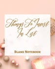 Image for Things To Invest In List - Blank Notebook - Write It Down - Pastel Rose Pink Gold - Abstract Modern Contemporary Unique