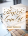 Image for Things To Learn List - Blank Notebook - Write It Down - Pastel Rose Gold Pink - Abstract Modern Contemporary Unique Art