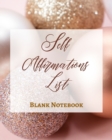 Image for Self Affirmations List - Blank Notebook - Write It Down - Pastel Rose Gold Pink - Abstract Modern Contemporary Unique