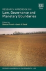 Image for Research Handbook on Law, Governance and Planetary Boundaries