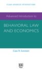 Image for Advanced Introduction to Behavioral Law and Economics