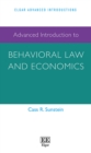 Image for Advanced introduction to behavioral law and economics