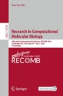 Image for Research in Computational Molecular Biology : 28th Annual International Conference, RECOMB 2024, Cambridge, MA, USA, April 29–May 2, 2024, Proceedings