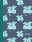 Image for Notebook : Wide Ruled Primary Composition Book with Cute Dragon Pattern Cover Design in Blue