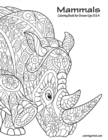 Image for Mammals Coloring Book for Grown-Ups 3 &amp; 4