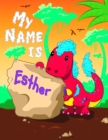 Image for My Name is Esther : 2 Workbooks in 1! Personalized Primary Name and Letter Tracing Book for Kids Learning How to Write Their First Name and the Alphabet with Cute Dinosaur Theme, Handwriting Practice 