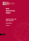 Image for WTO Analytical Index 2 Volume Set