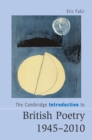 Image for The Cambridge Introduction to British Poetry, 1945–2010