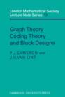 Image for Graph theory, coding theory and block designs : 19