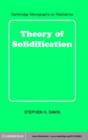Image for Theory of solidification