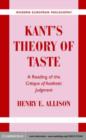 Image for Kant&#39;s theory of taste: a reading of the Critique of aesthetic judgment