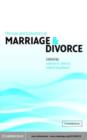 Image for Law and Economics of Marriage and Divorce