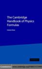 Image for The Cambridge handbook of physics formulas