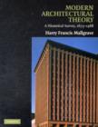 Image for Modern architectural theory: a historical survey, 1673-1968