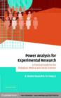 Image for Power analysis for experimental research: a practical guide for the biological, medical and social sciences