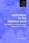 Image for Institutions for the common good: international protection regimes in international society