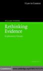 Image for Rethinking evidence: exploratory essays