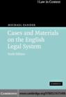 Image for Cases and materials on the English legal system