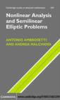 Image for Nonlinear analysis and semilinear elliptic problems : 104